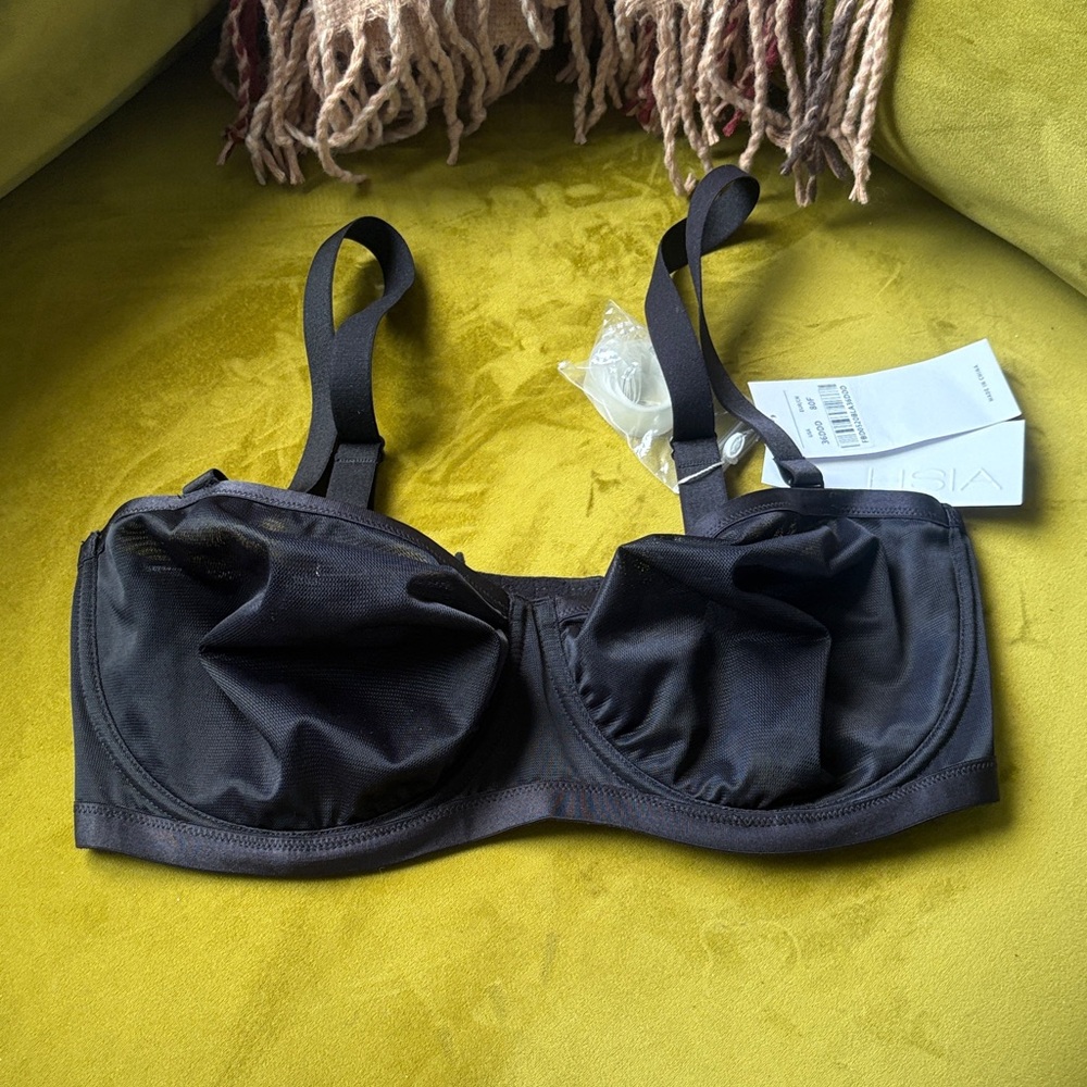 HSIA Bella Sheer Mesh Unlined Underwire Strapless Balconette Bra